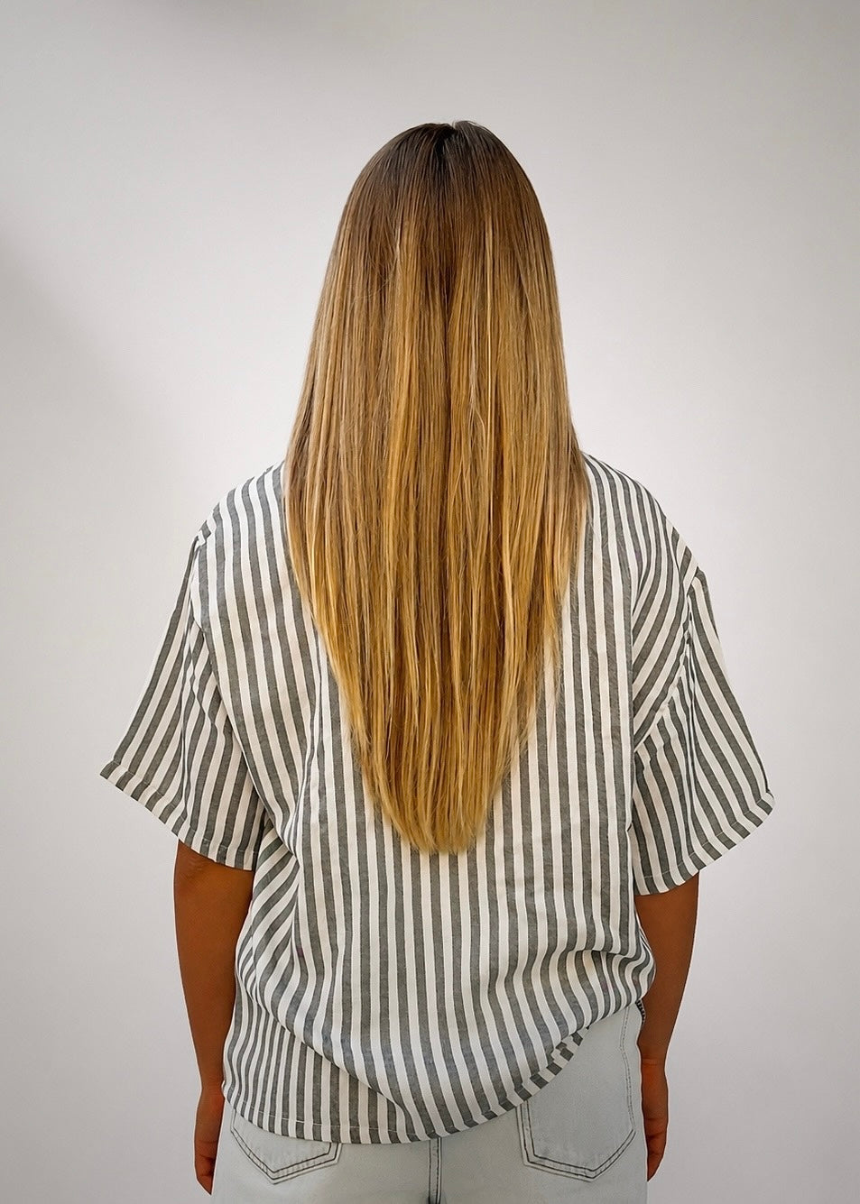 BOXY FIT LINED SHIRT
