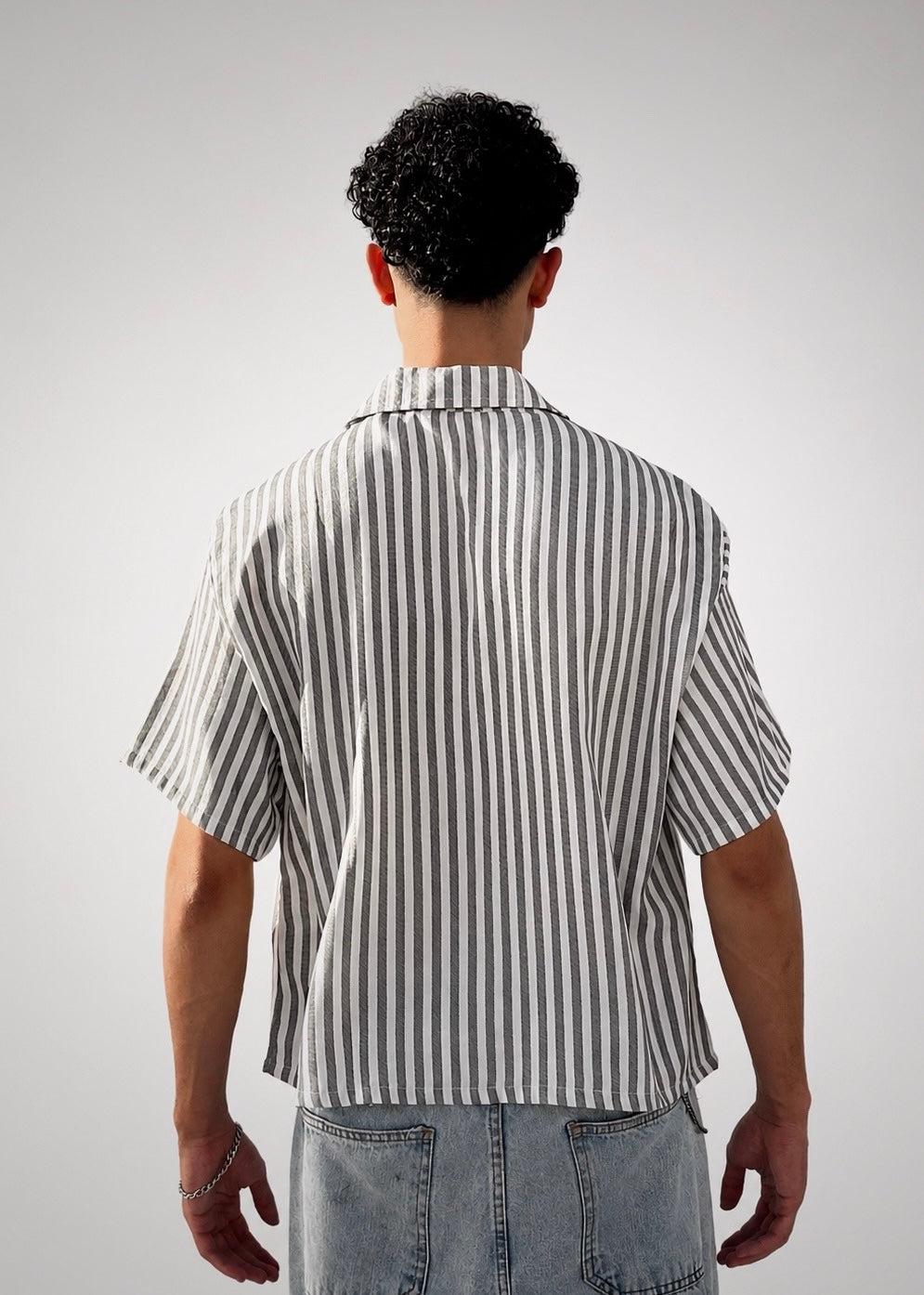 BOXY FIT LINED SHIRT