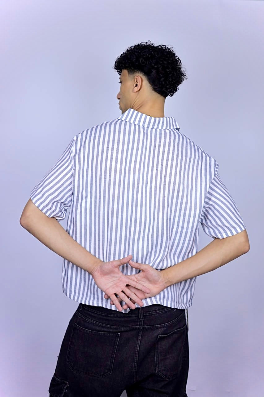 BOXY FIT LINED SHIRT