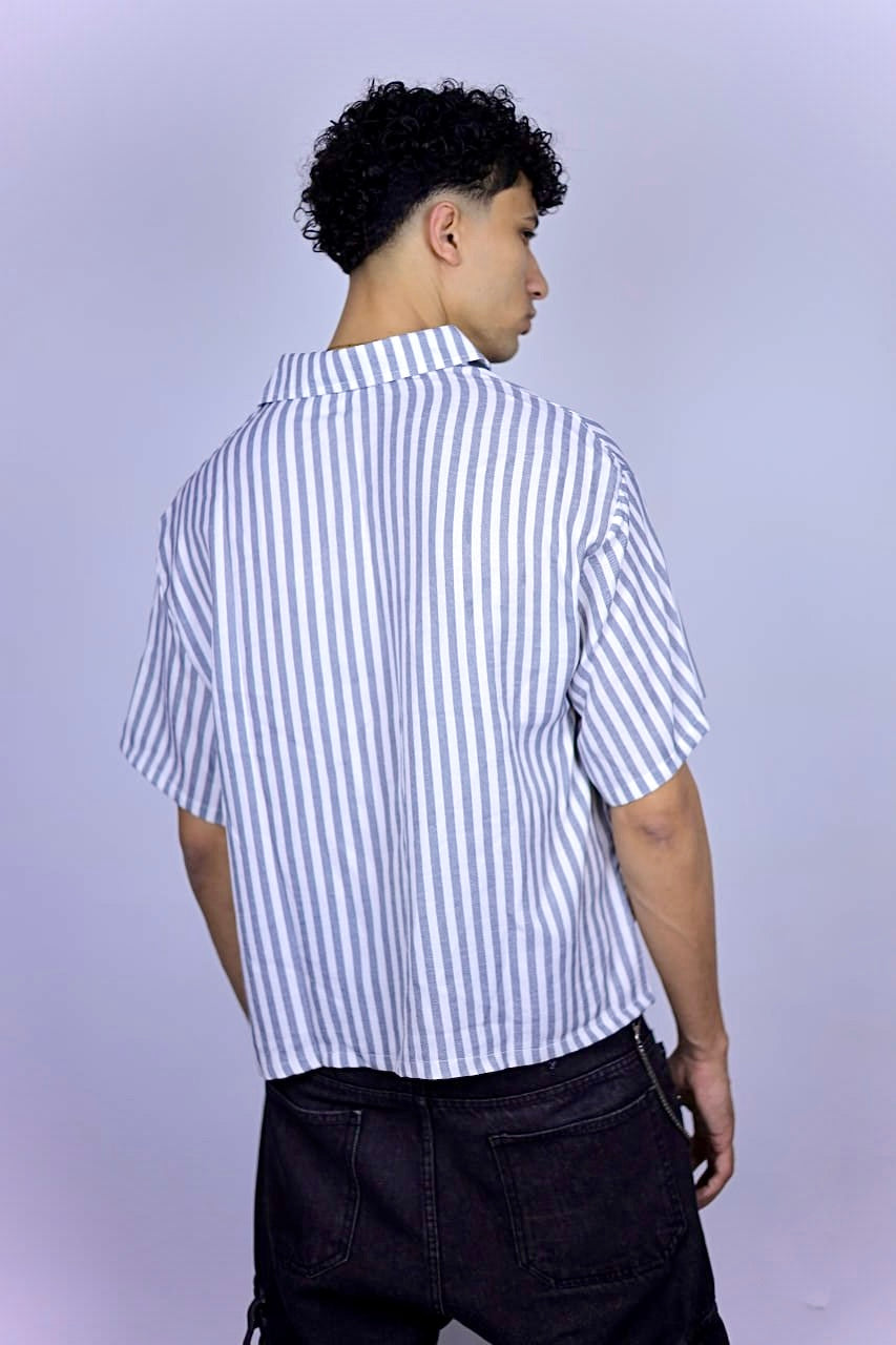 BOXY FIT LINED SHIRT