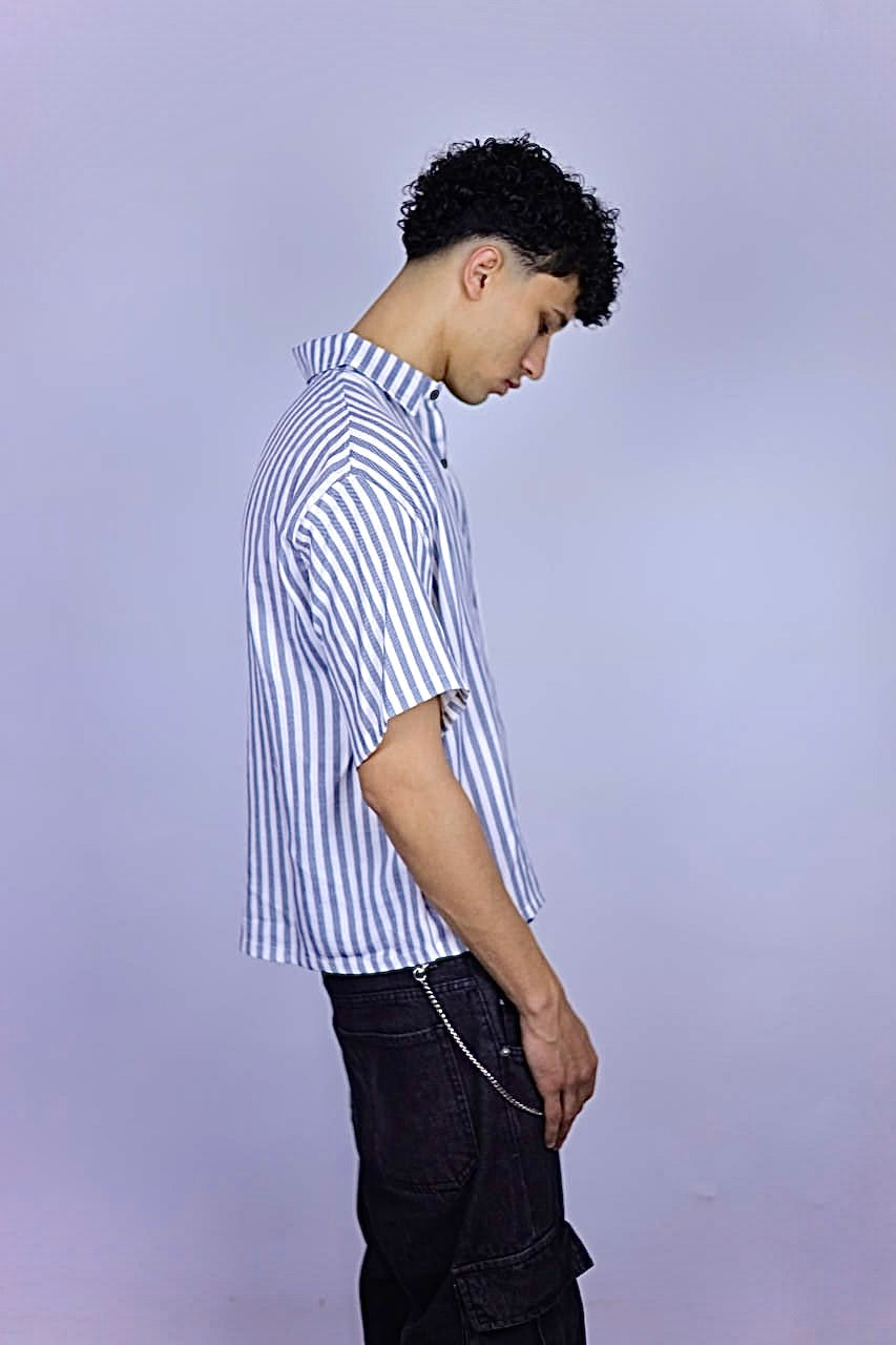 BOXY FIT LINED SHIRT