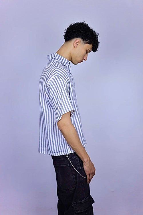 BOXY FIT LINED SHIRT
