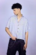 BOXY FIT LINED SHIRT