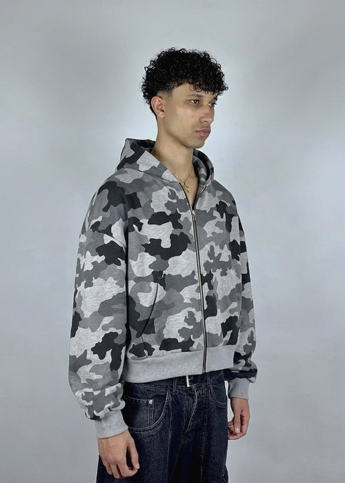 CAMO ZIPPER HOODIE