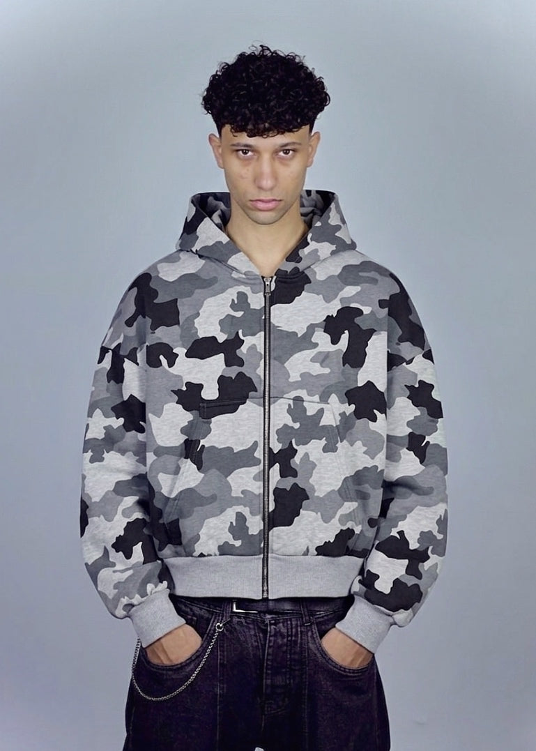 CAMO ZIPPER HOODIE